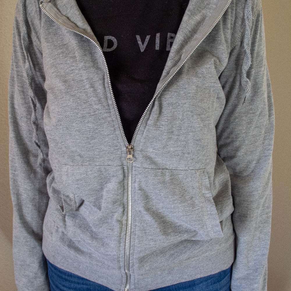 Grey Zip Up Hoodie